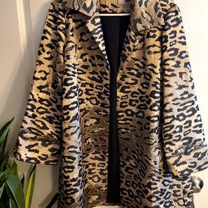 Sz 4/6 Chico's Leopard Lightweight Coat